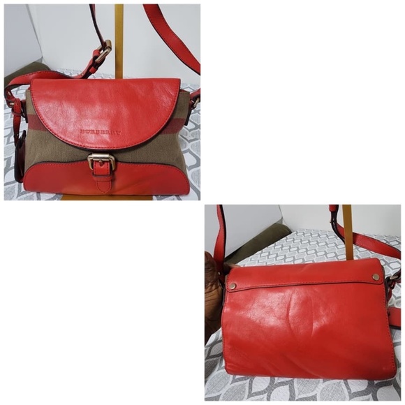 Authentic Burberry Henham Crossbody Bag Beige/Red - Picture 5 of 16